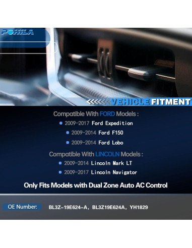 Resistor Motor Ventilador HVAC POHILA para Ford 2009-2017