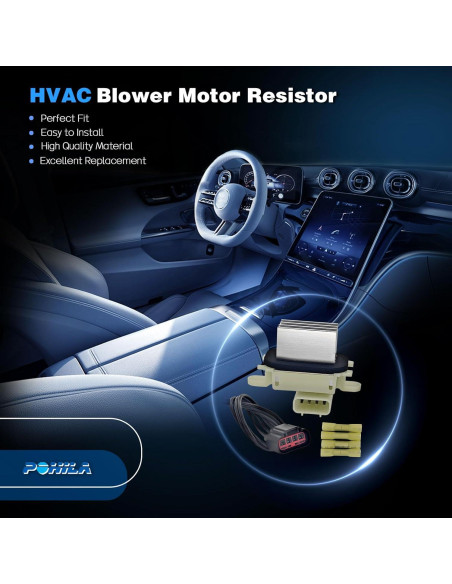 Resistor Motor Ventilador HVAC POHILA para Ford 2009-2017