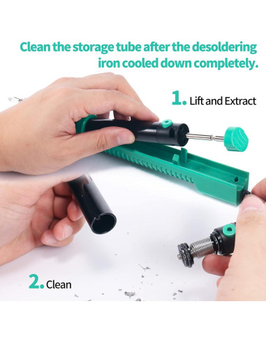 Hierro de Desoldadura YIHUA 929D-V Eléctrico con Boquillas 1.0mm y 1.2mm