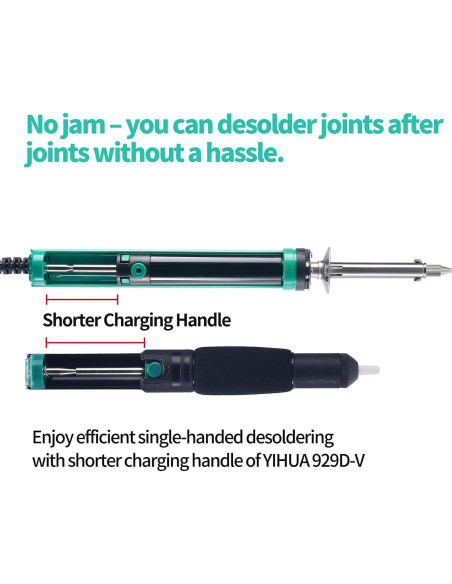 Hierro de Desoldadura YIHUA 929D-V Eléctrico con Boquillas 1.0mm y 1.2mm