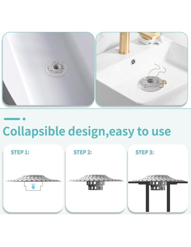 Receptor de Cabello Aluvor 3PCS Silicona Antibloqueo