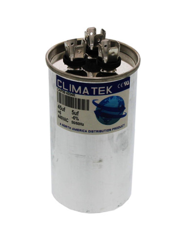 Condensador Redondo ClimaTek 45/5 uf 370/440V para Goodman Amana