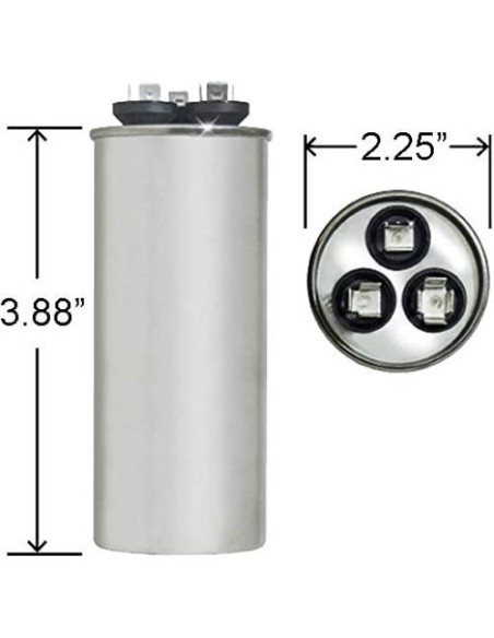 Condensador Redondo ClimaTek 45/5 uf 370/440V para Goodman Amana
