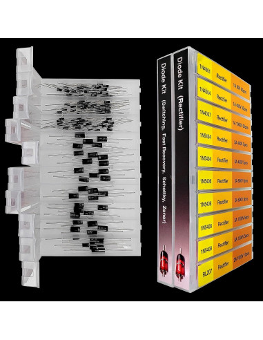 Kit de Diodos 250 Piezas EEEEE Schottky Zener Rectificadores