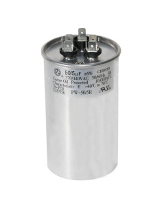 Capacitor Doble Funcion 50/5 MFD PowerWell 440V Redondo