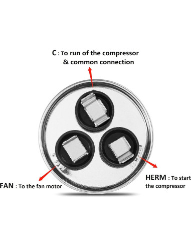 Capacitor Doble Boffdock 45+5 uF 370/440V para Aire Acondicionado