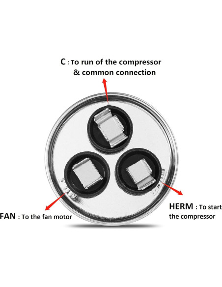 Capacitor Doble Boffdock 45+5 uF 370/440V para Aire Acondicionado