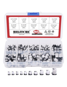 Kit de 165 Capacitores Electrolíticos SMD Hilitchi 0.47uF-470uF