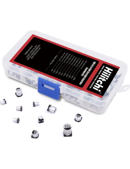 Kit de 165 Capacitores Electrolíticos SMD Hilitchi 0.47uF-470uF
