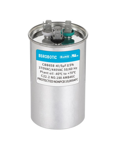 Capacitor CBB65B 40+5 uF 370/440V Doble Función BSROBOTIC