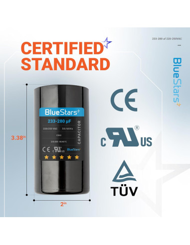Capacitor de Arranque Redondo 233-280 uF 220-250V BlueStars