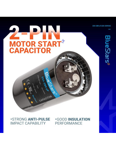 Capacitor de Arranque Redondo 233-280 uF 220-250V BlueStars