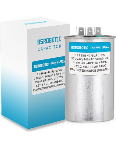 Capacitor CBB65B 40+5 uF 370/440V Doble Función BSROBOTIC