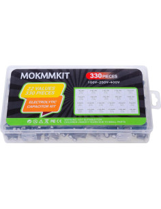 Kit de Capacitores Electrolíticos MOKMMKIT 330 Piezas 1uF-100uF 2