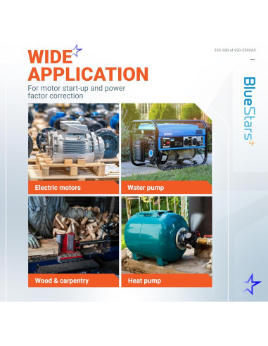 Capacitor de Arranque Redondo 233-280 uF 220-250V BlueStars