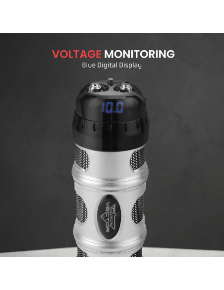 Capacitor Digital 3.3 Farad Sound Around para Auto DC 12-24V