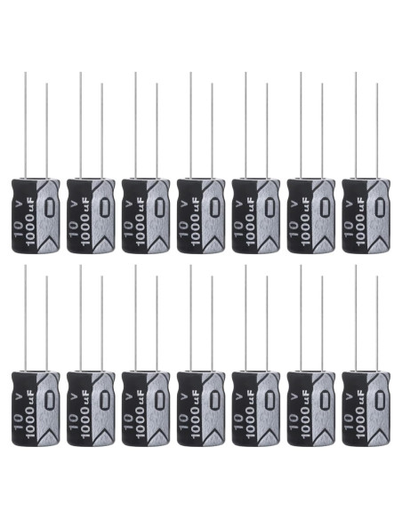 Capacitor Electrolítico ALLECIN 1000uF 10V 8x12mm - Paquete de 15
