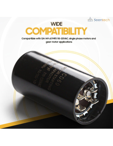 Capacitor de Arranque Seentech 124-149 uf 110-125V Redondo