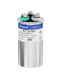 Capacitor CBB65B 45/7.5uF 370/440V Sikawai para Aire Acondicionado