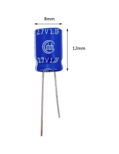 10 Pcs Super Capacitor 2.7V 1F Cermant Tipo Enrollado 2