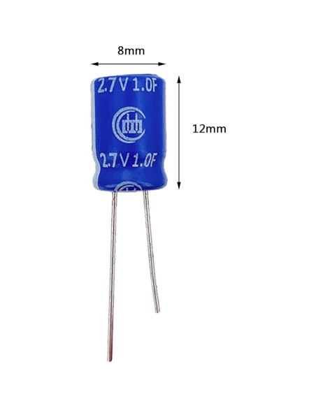 10 Pcs Super Capacitor 2.7V 1F Cermant Tipo Enrollado