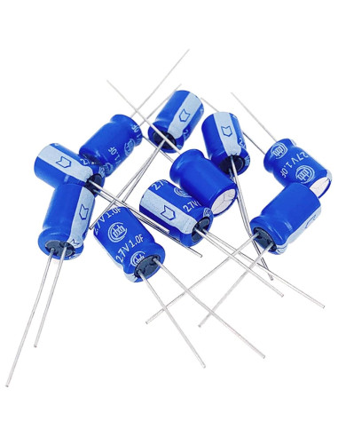 10 Pcs Super Capacitor 2.7V 1F Cermant Tipo Enrollado