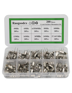 Kit de Osciladores de Cristal 200 Pcs Raogoodcx 4-27.145 MHz