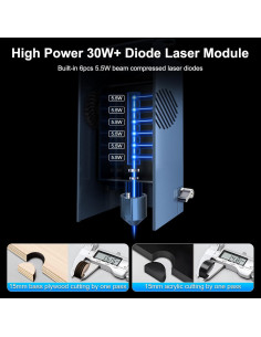 Módulo láser LASER TREE K30 30000mW con asistencia de aire 2