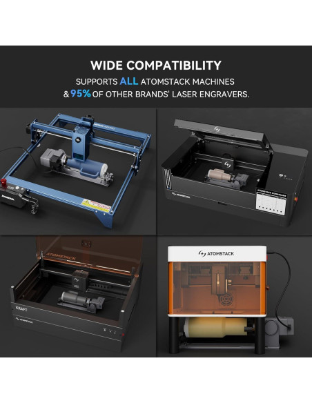 Grabador Láser ATOMSTACK P1 5W + 1.2W IR con Rodillo Rotatorio