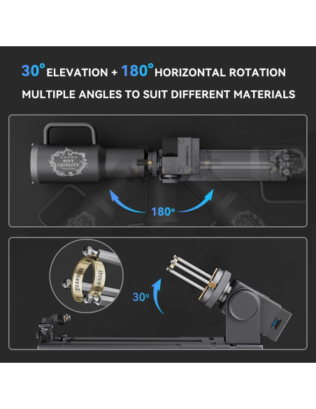 Grabador Láser ATOMSTACK P1 5W + 1.2W IR con Rodillo Rotatorio