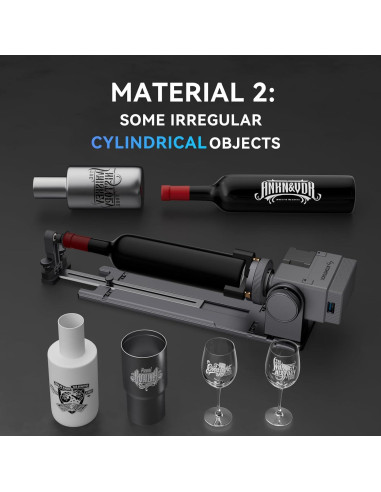 Grabador Láser ATOMSTACK P1 5W + 1.2W IR con Rodillo Rotatorio