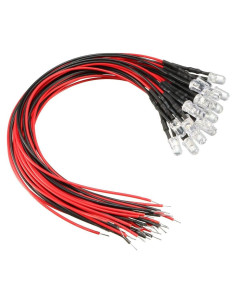 20 LEDs Pre Cableados 5mm uxcell Multicolor Parpadeo Lento
