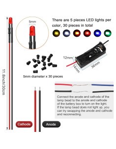 Kit de Luces LED 12V Saysurey 63 Piezas para Manualidades 2