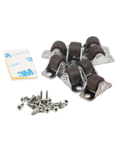 Ruedas Mini Caster WANLIAN 1.3 cm Adhesivo Paquete de 8