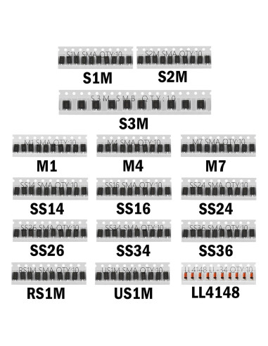 Kit de Diodos SMD Chanzon 150pcs - 15 Valores Variados