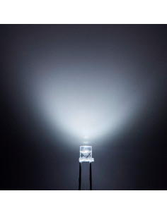 Diodos LED 3mm CHANZON 100 Piezas Luz Blanca 6000K-9000K 2