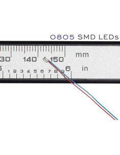25 LEDs SMD 0805 Pre-cableados ZZHOB Luz Blanca Continua 2