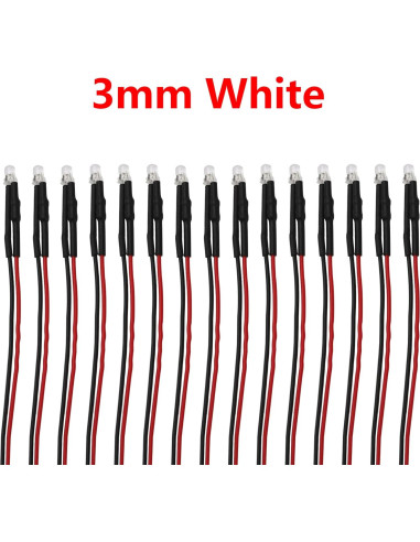 15 Diodos LED Pre-cableados HIRCQOO 12V para RC Crawler 1/10