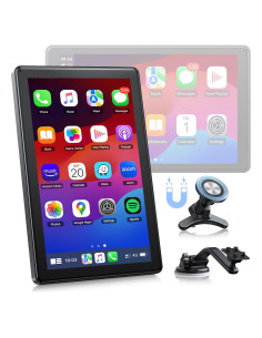 Pantalla LAMTTO Carplay Inalámbrica 22.6x14.5cm Soporte Magnético