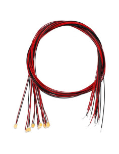 uxcell 10 LEDs Preconectados Blanco Cálido 20cm DC2.8-3V