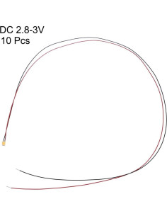 uxcell 10 LEDs Preconectados Blanco Cálido 20cm DC2.8-3V 2