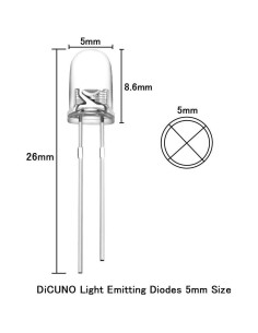 Kit de 200 Diodos LED 5mm DiCUNO 10 Colores Asortidos 2
