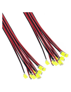 DiCUNO 20 Micro LEDs SMD 0805 Pre-cableados 16cm Blanco