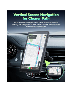 Pantalla LAMTTO Carplay Inalámbrica 22.6x14.5cm Soporte Magnético 2