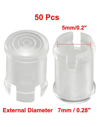 Portalámpara LED 50 Pcs uxcell Soporte Plástico 5mm