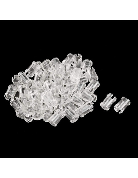Portalámpara LED 50 Pcs uxcell Soporte Plástico 5mm