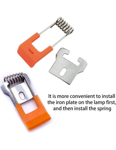 10 Clips de Resorte para Lámparas LED DGHAOP 25x22mm