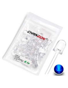 Diodos LED Azul 10mm Chanzon 50 Piezas 3V 20mA