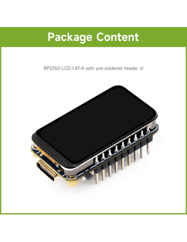 Placa de Desarrollo Waveshare RP2350 1.47" LCD 172x320