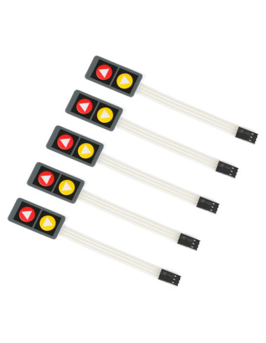 5 Piezas Interruptor de Membrana JESSINIE 2 Teclas 40x20mm